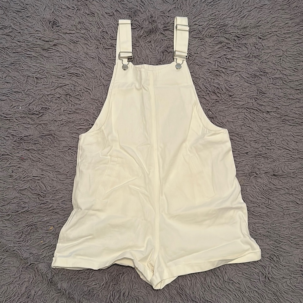 White Denim Romper